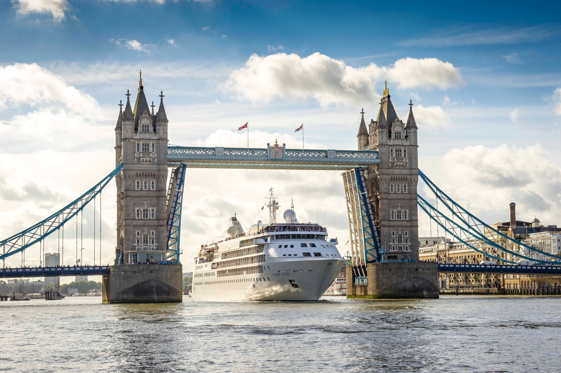 Silversea luxury cruise ship Silver Wind sails under London's Tower Bridge. Photo / Supplied
For Travel - Feb 11